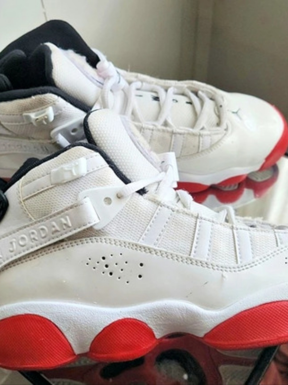 Jordan Air Jordan 6 Rings White & Red Like New Sneakers